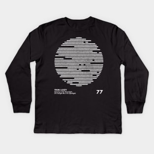 Thin Lizzy / Minimal Graphic Design Tribute Kids Long Sleeve T-Shirt